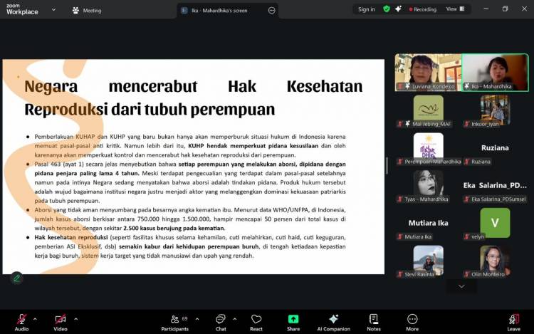 Diskusi Hari Perempuan Internasional Soroti Politik Penundukan Perempuan di Tengah Krisis Nasional